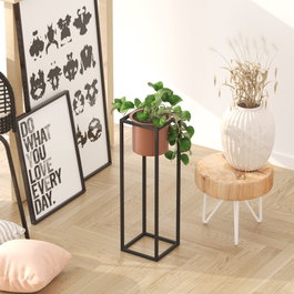 Aberto Design Maceta Decorativa GED-023-B Negro y Cobre